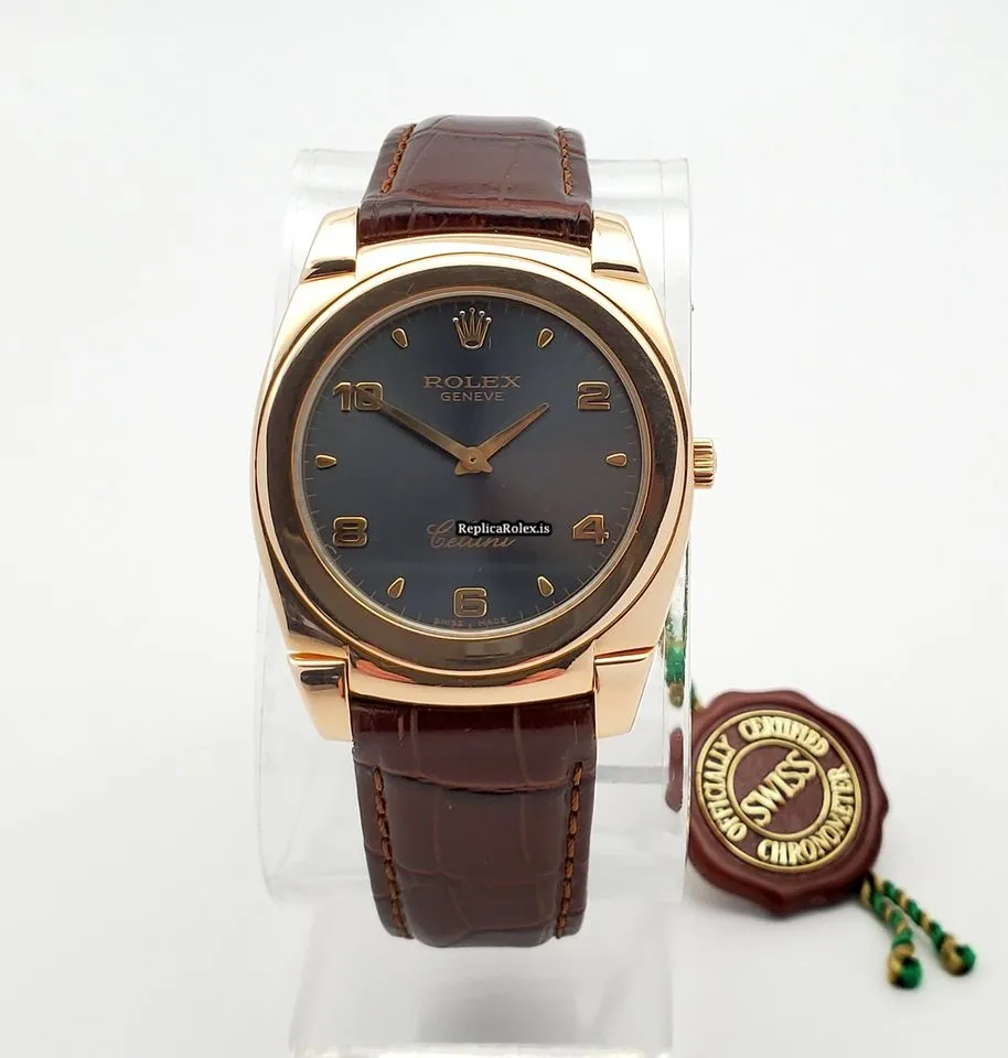 Incredible Copies Rolex Cellini 5330 Caliber 1602 Manual Winding Movement 36mm Rose Gold Case Mens/unisex Watch - Image 2