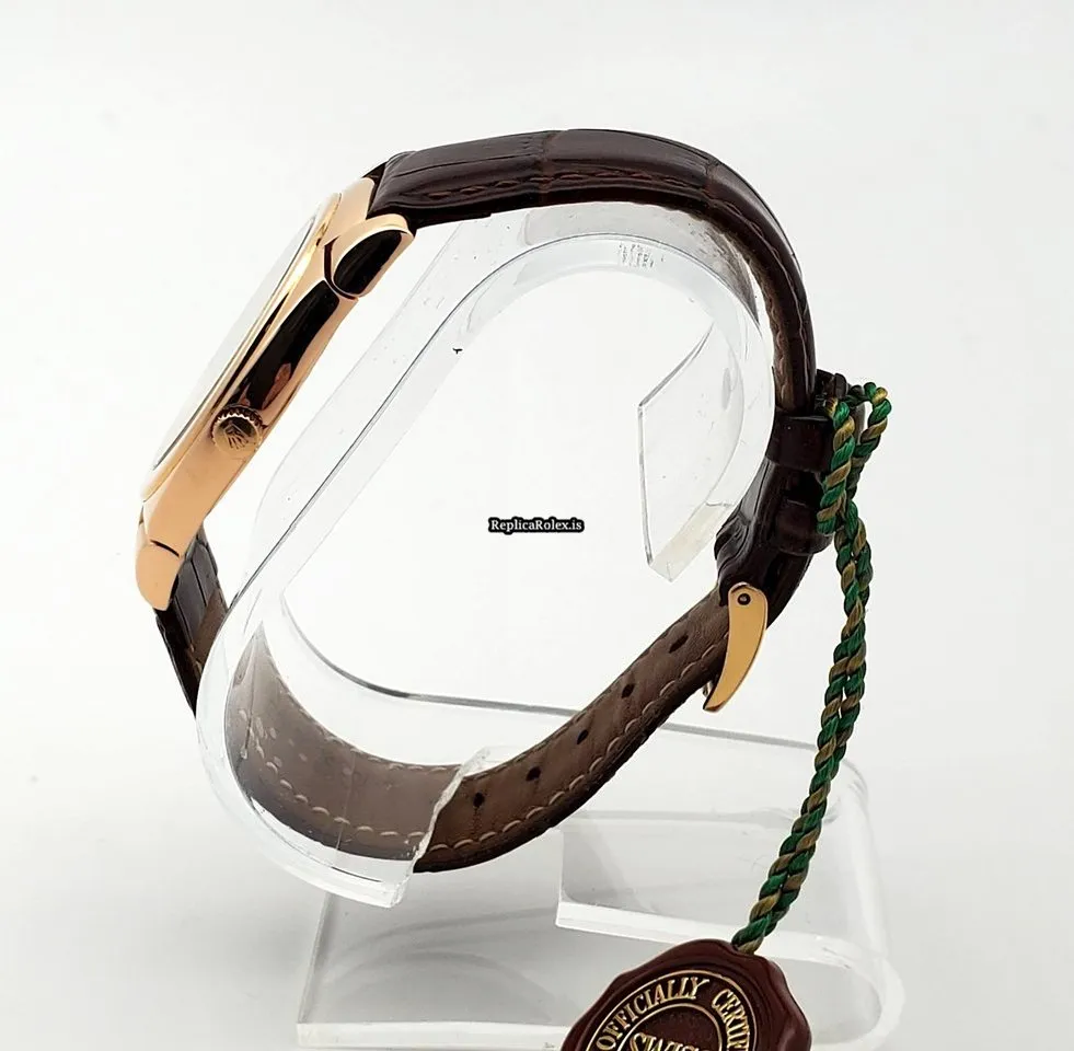 Incredible Copies Rolex Cellini 5330 Caliber 1602 Manual Winding Movement 36mm Rose Gold Case Mens/unisex Watch - Image 4