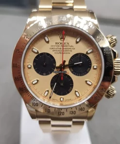 Design Fake Rolex Daytona 116528 Caliber 4130 Automatic Movement 40mm Yellow Gold Case Mens/unisex Watch