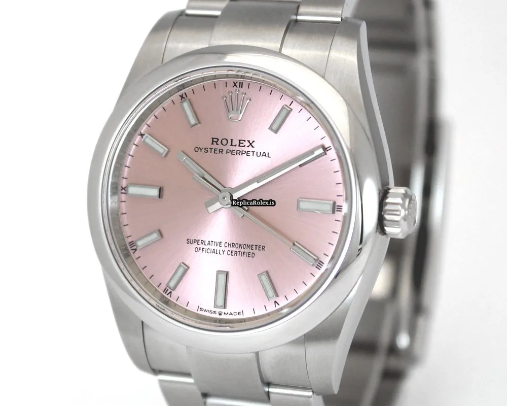Well Made Fake Rolex Oyster Perpetual 34 124200 Caliber 2232 Automatic Movement 34mm Steel Case Mens/unisex Watch
