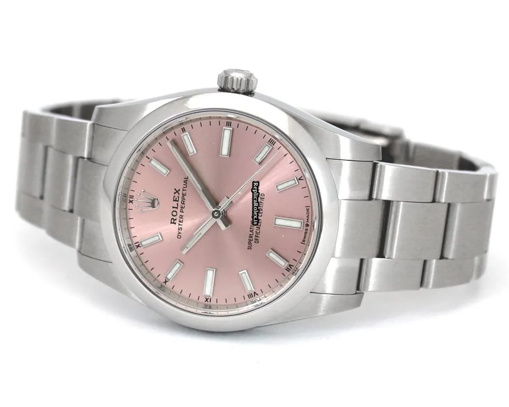 Well Made Fake Rolex Oyster Perpetual 34 124200 Caliber 2232 Automatic Movement 34mm Steel Case Mens/unisex Watch - Image 10