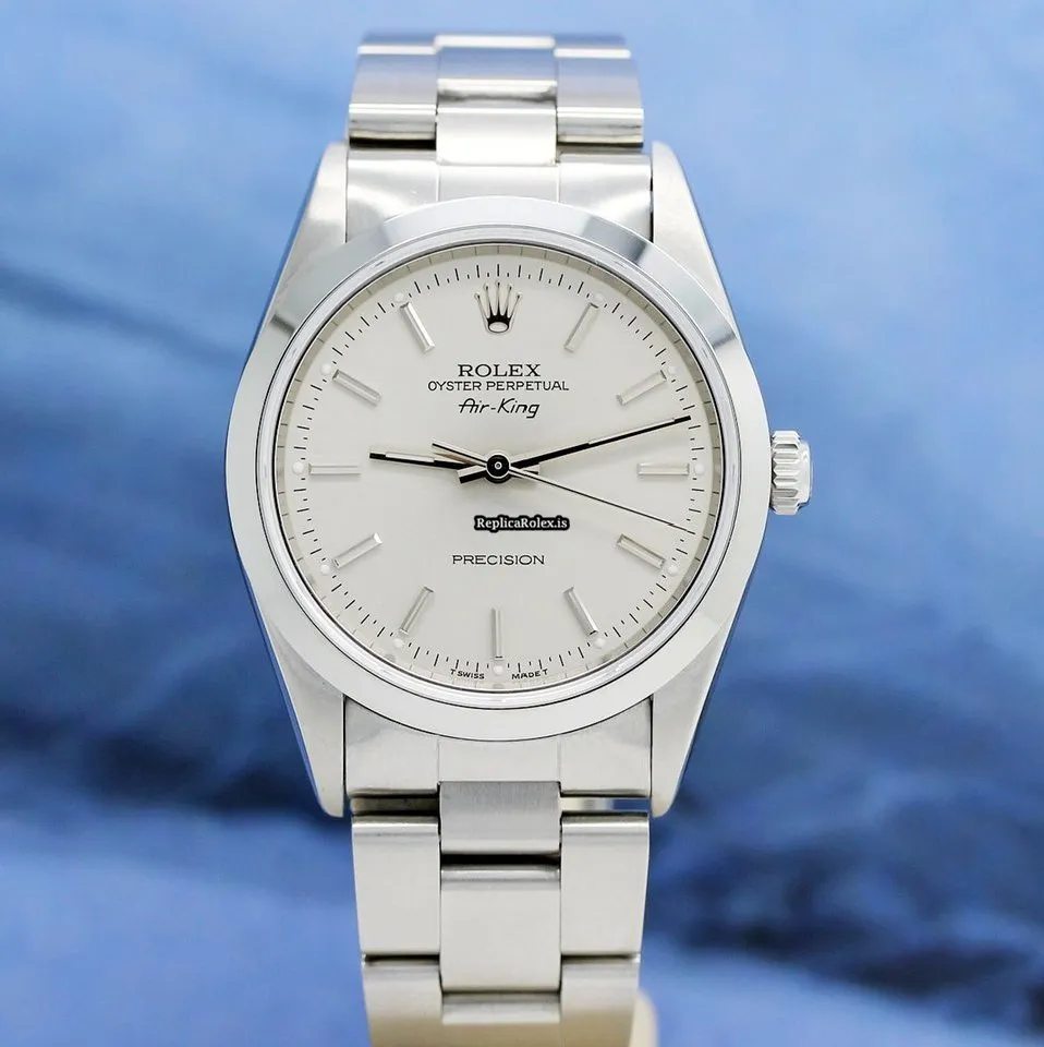 Unique Replica Rolex Air King Precision 14010 Caliber 3000 Automatic Movement 34x42mm Steel Case Mens/unisex Watch - Image 2