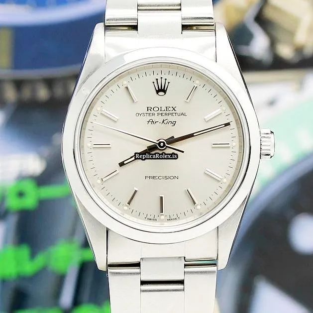 Unique Replica Rolex Air King Precision 14010 Caliber 3000 Automatic Movement 34x42mm Steel Case Mens/unisex Watch - Image 5