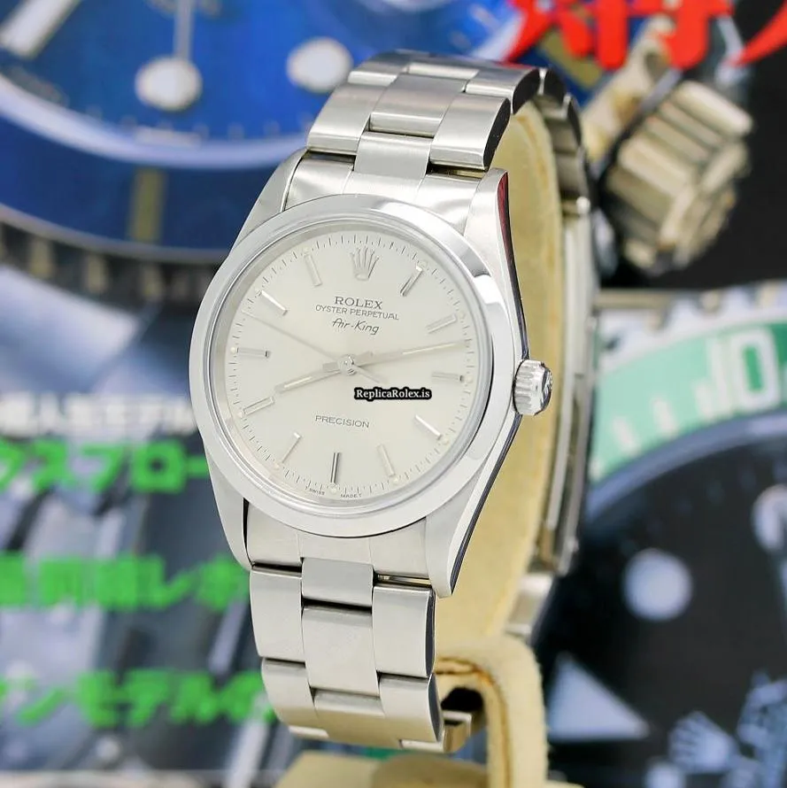 Unique Replica Rolex Air King Precision 14010 Caliber 3000 Automatic Movement 34x42mm Steel Case Mens/unisex Watch - Image 7