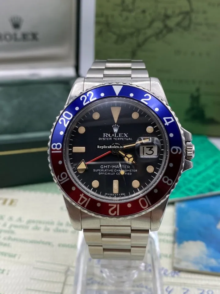 Affordable Replica Rolex Gmt-master 1675 Caliber 1570 Automatic Movement 40mm Steel Case Mens/unisex Watch - Image 2