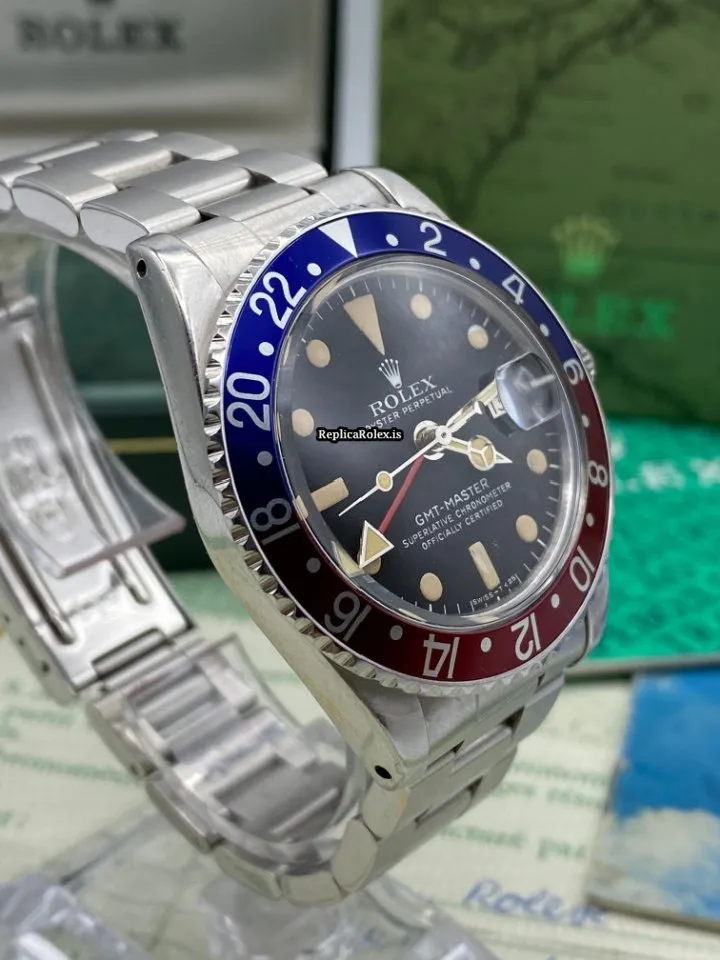 Affordable Replica Rolex Gmt-master 1675 Caliber 1570 Automatic Movement 40mm Steel Case Mens/unisex Watch - Image 3
