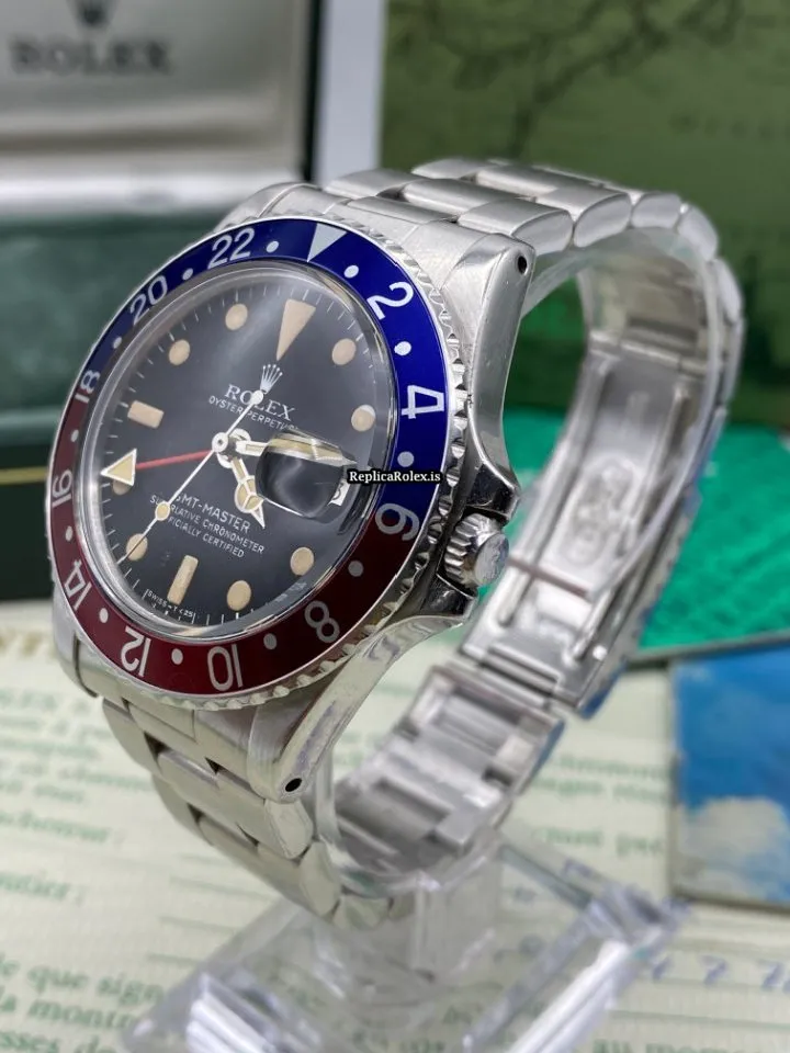 Affordable Replica Rolex Gmt-master 1675 Caliber 1570 Automatic Movement 40mm Steel Case Mens/unisex Watch - Image 4