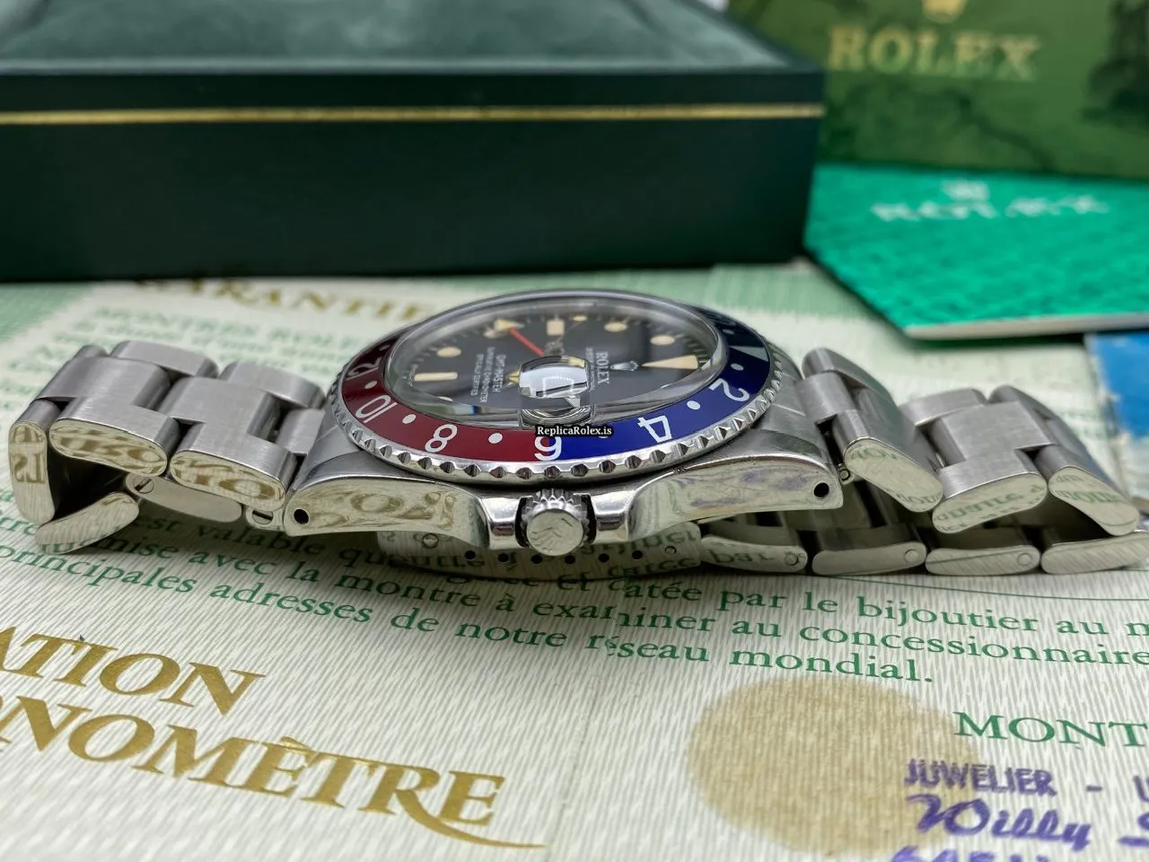 Affordable Replica Rolex Gmt-master 1675 Caliber 1570 Automatic Movement 40mm Steel Case Mens/unisex Watch - Image 7
