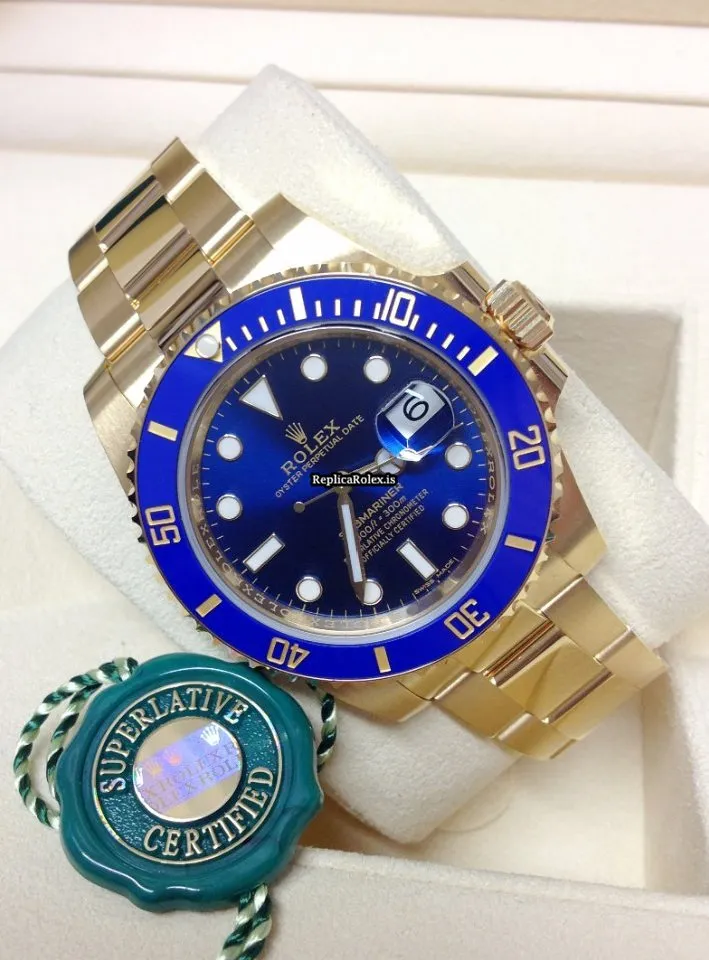 Fine Fake Rolex Submariner Date 116618lb Caliber 3135 Automatic Movement 40mm Yellow Gold Case Mens/unisex Watch - Image 7