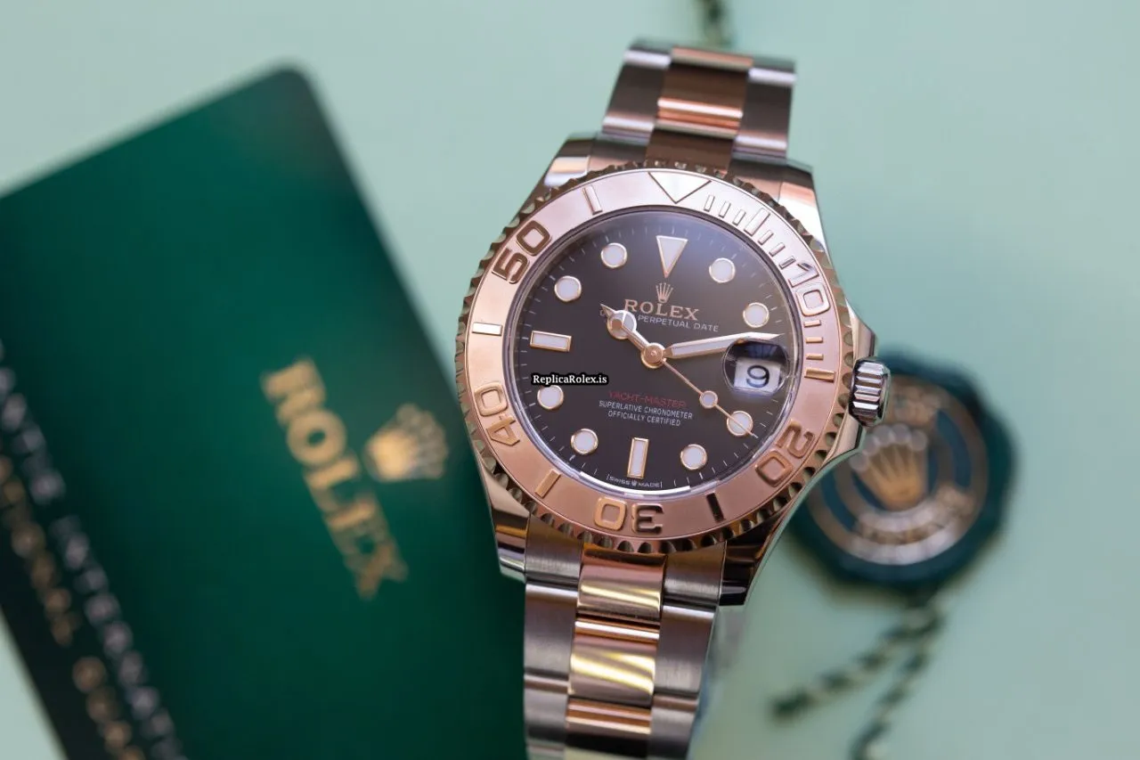 Inexpensive Imitation Rolex Yacht-master 37 268621 Caliber 2236 Automatic Movement 37mm Gold/steel Case Mens/unisex Watch