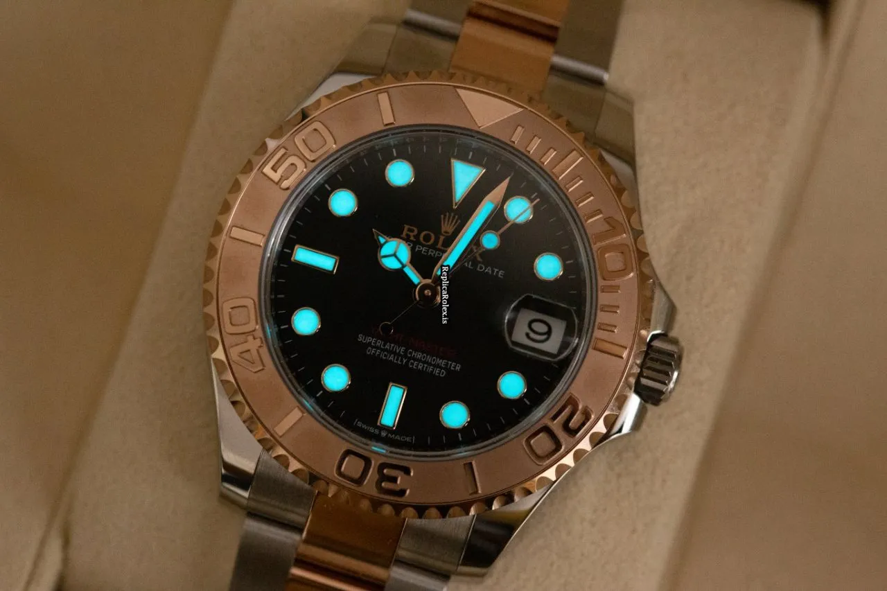 Inexpensive Imitation Rolex Yacht-master 37 268621 Caliber 2236 Automatic Movement 37mm Gold/steel Case Mens/unisex Watch - Image 4