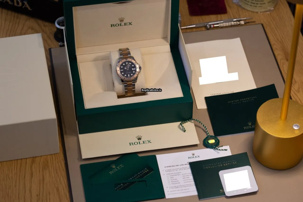 Inexpensive Imitation Rolex Yacht-master 37 268621 Caliber 2236 Automatic Movement 37mm Gold/steel Case Mens/unisex Watch - Image 8