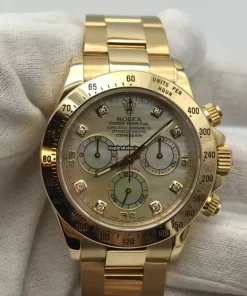 Awesome Replica Rolex Daytona 116528 Caliber 4130 Automatic Movement 40mm Yellow Gold Case Mens/unisex Watch