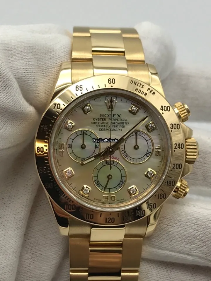 Awesome Replica Rolex Daytona 116528 Caliber 4130 Automatic Movement 40mm Yellow Gold Case Mens/unisex Watch