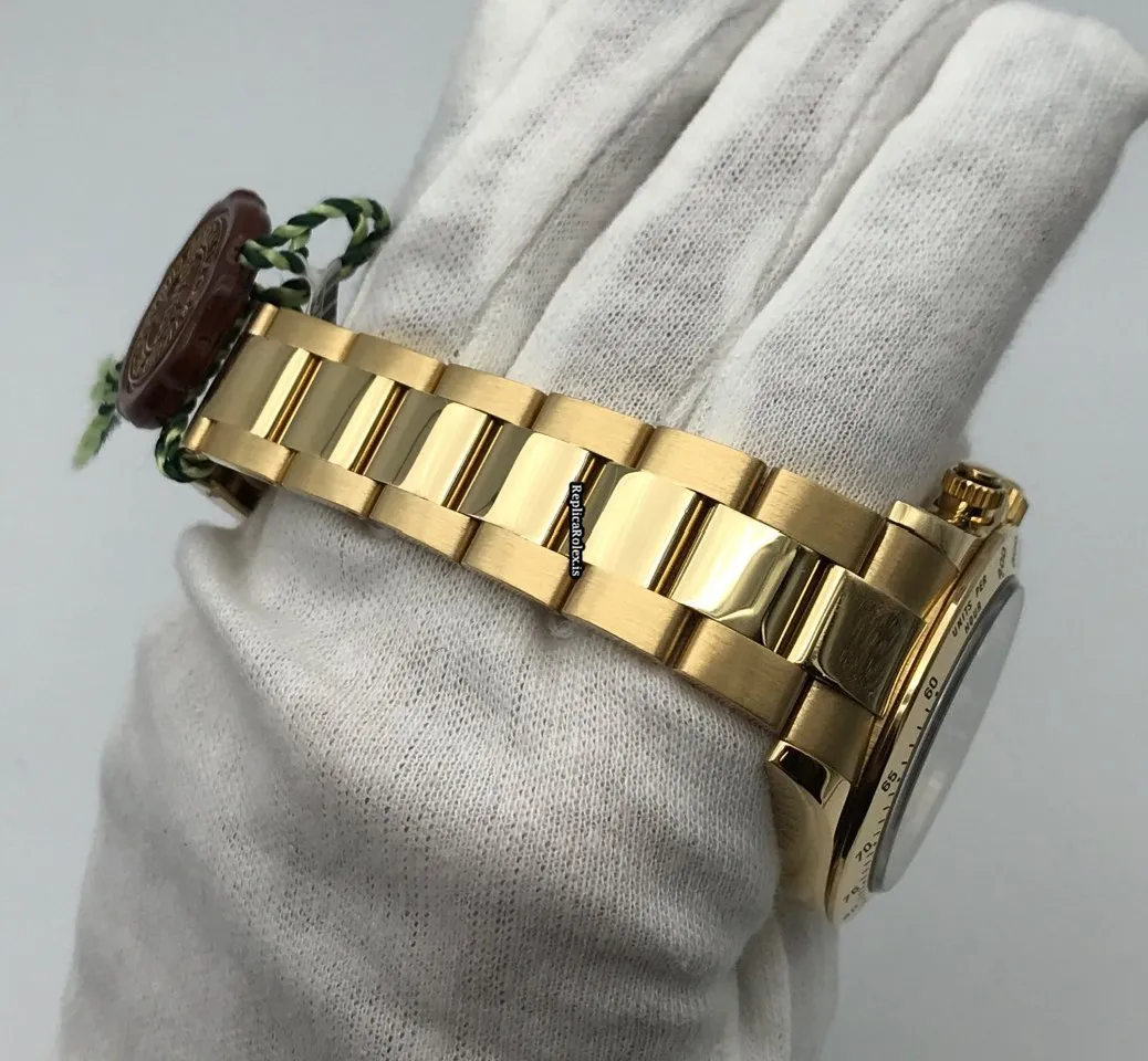 Awesome Replica Rolex Daytona 116528 Caliber 4130 Automatic Movement 40mm Yellow Gold Case Mens/unisex Watch - Image 4