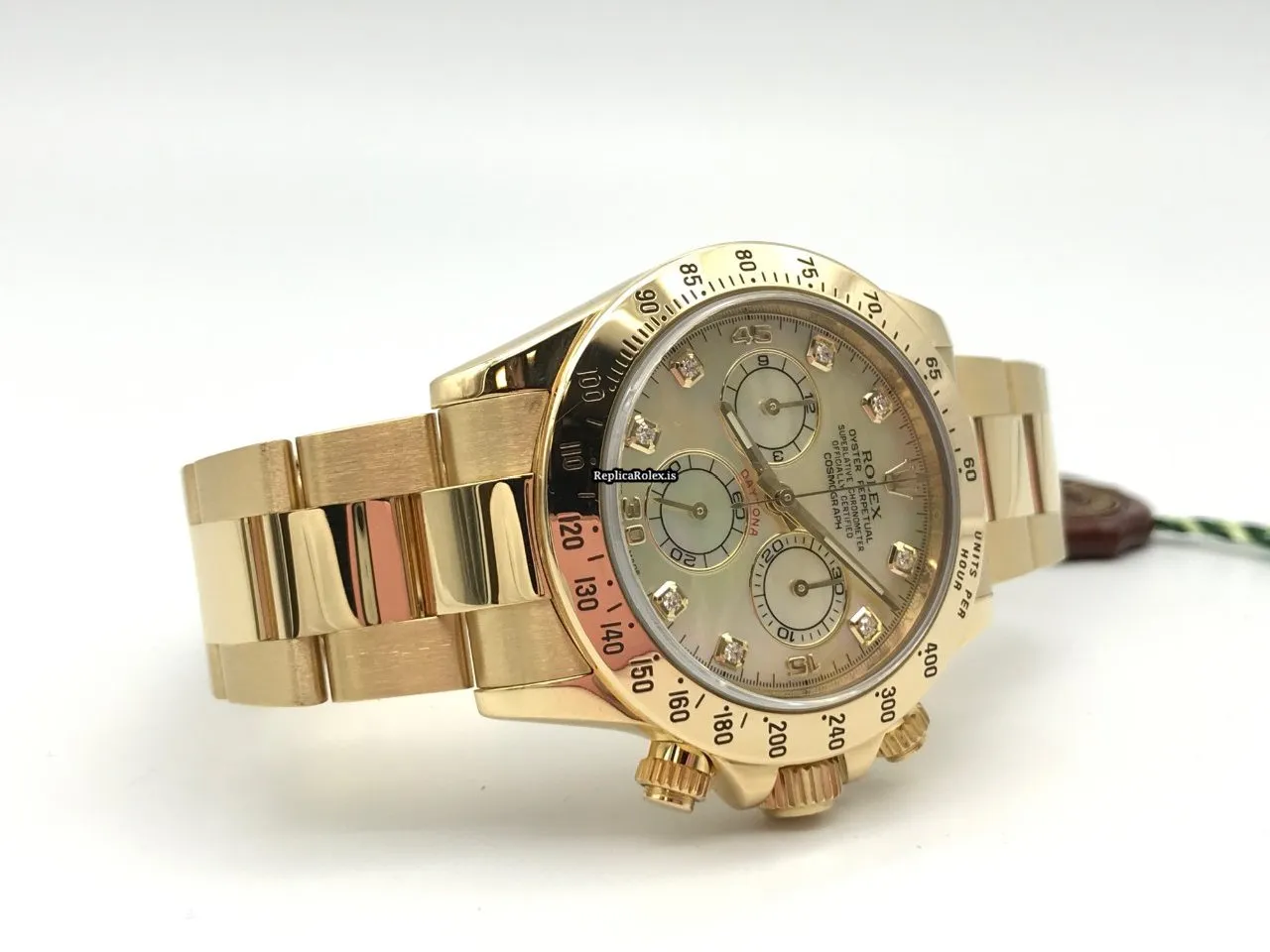 Awesome Replica Rolex Daytona 116528 Caliber 4130 Automatic Movement 40mm Yellow Gold Case Mens/unisex Watch - Image 8