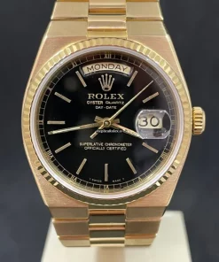 Nice Copy Rolex Day-date Oysterquartz 19018 Caliber 5055 Quartz Movement 36mm Yellow Gold Case Mens/unisex Watch