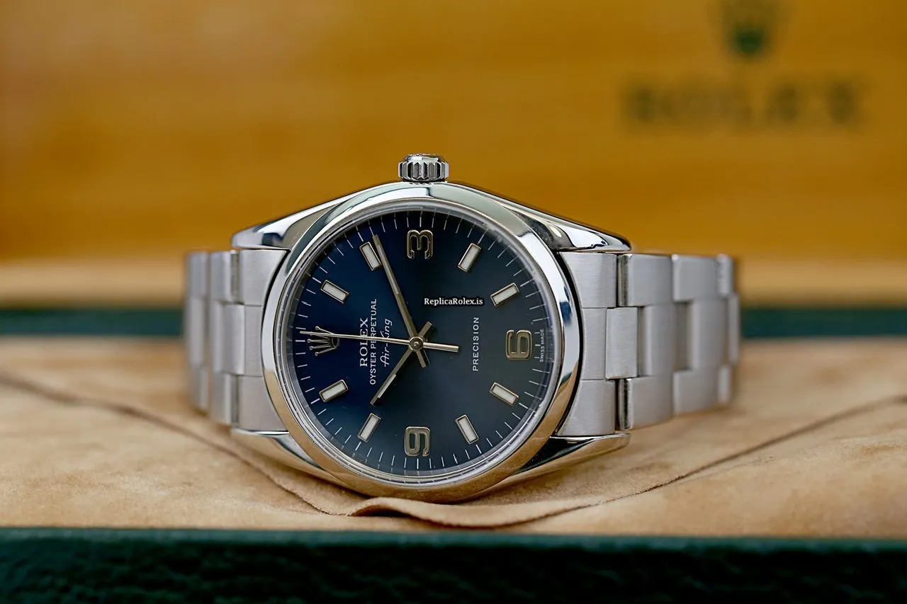 Top Replica Rolex Air King Precision 14010m Caliber 3130 Automatic Movement 34x42mm Steel Case Mens/unisex Watch - Image 11