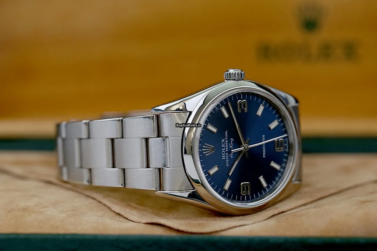 Top Replica Rolex Air King Precision 14010m Caliber 3130 Automatic Movement 34x42mm Steel Case Mens/unisex Watch - Image 12