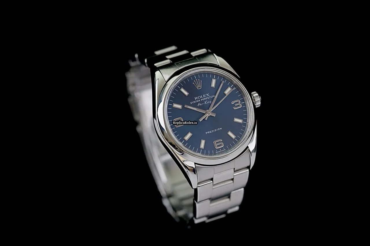 Top Replica Rolex Air King Precision 14010m Caliber 3130 Automatic Movement 34x42mm Steel Case Mens/unisex Watch - Image 2