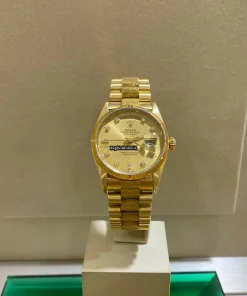 Excellent Fake Rolex Day-date 36 18078 Caliber 3055 Automatic Movement 36mm Yellow Gold Case Mens/unisex Watch