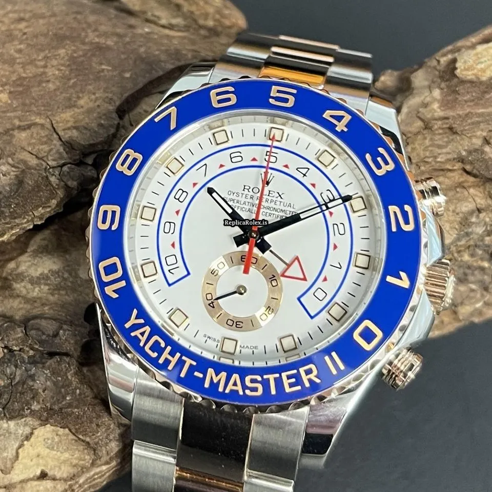 Superior Imitation Rolex Yacht-master II 116681 Automatic Movement 44mm Gold/steel Case Watch