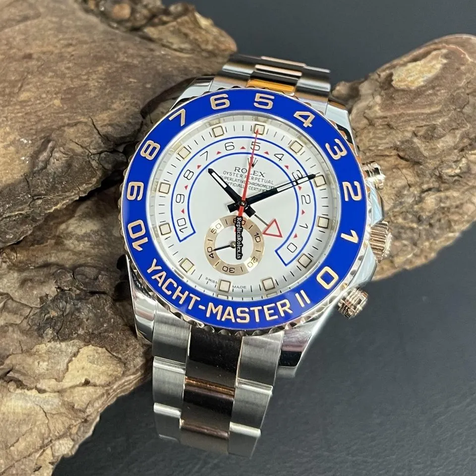 Superior Imitation Rolex Yacht-master II 116681 Automatic Movement 44mm Gold/steel Case Watch - Image 2