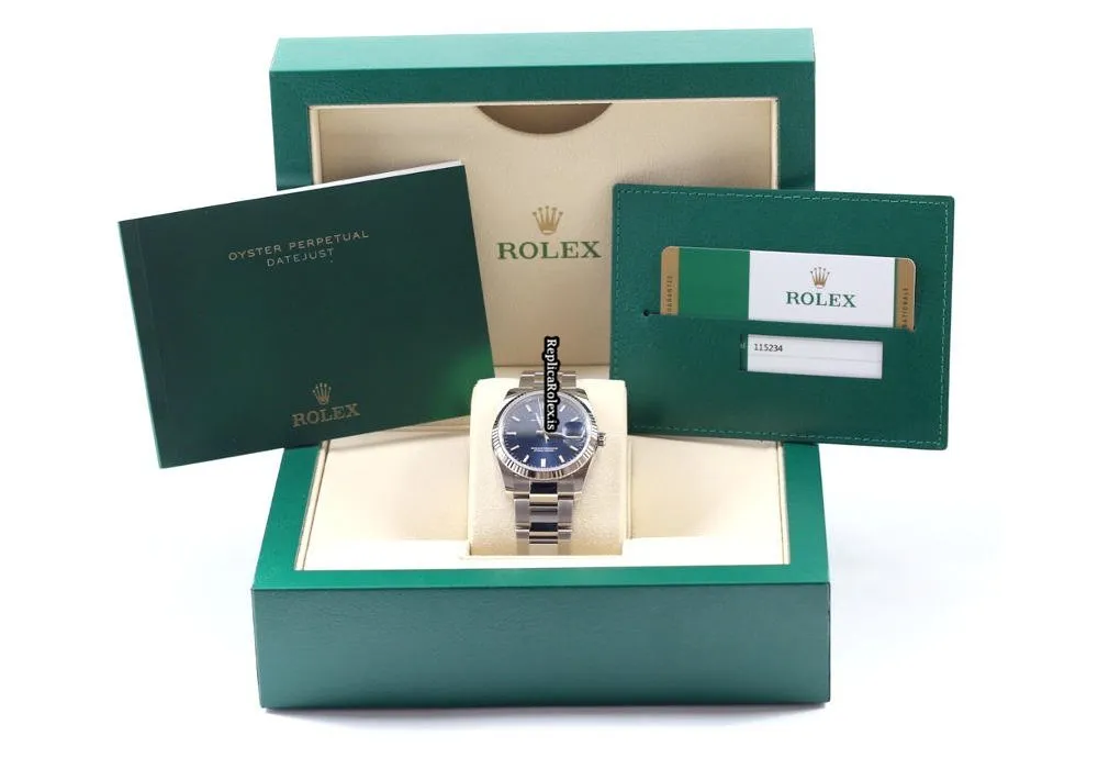 Aaa Fake Rolex Oyster Perpetual Date 115234 Caliber 3135 Automatic Movement 34mm Steel Case Mens/unisex Watch - Image 8
