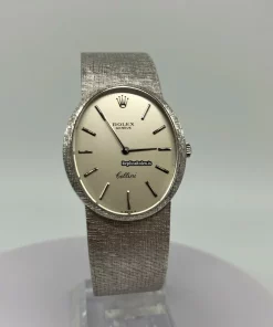 Luxury Replica Rolex Cellini 4094 Caliber 1600 Manual Winding Movement 33.6x29.5mm White Gold Case Mens/unisex Watch