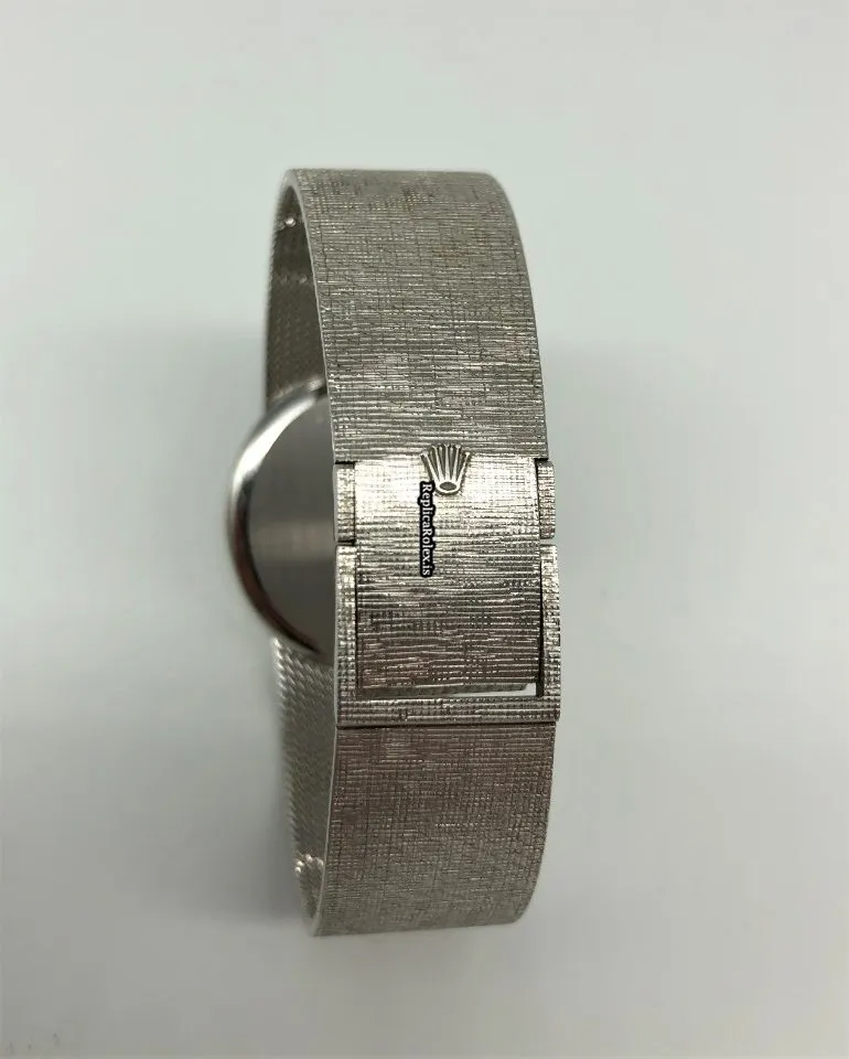 Luxury Replica Rolex Cellini 4094 Caliber 1600 Manual Winding Movement 33.6x29.5mm White Gold Case Mens/unisex Watch - Image 12