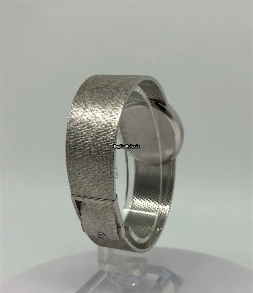 Luxury Replica Rolex Cellini 4094 Caliber 1600 Manual Winding Movement 33.6x29.5mm White Gold Case Mens/unisex Watch - Image 13